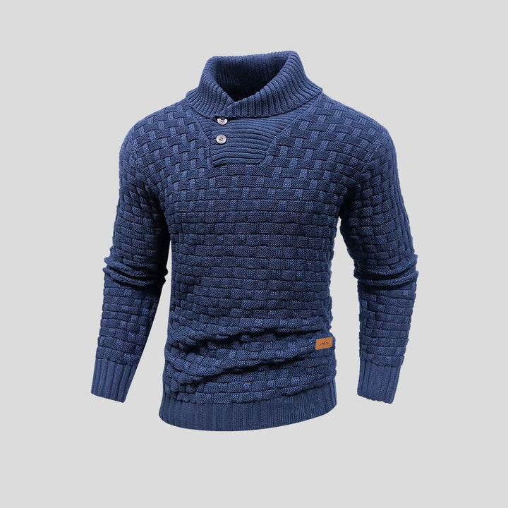 Maglione uomo invernale collo alto intrecciato disponibile in vari colori, versatile per ogni occasione.