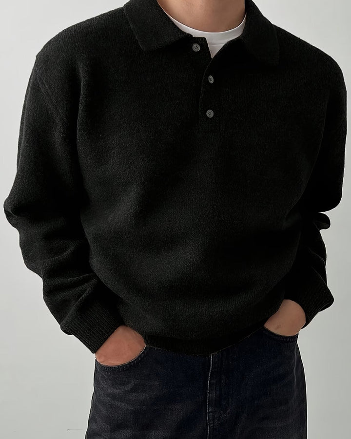 Maglione uomo moda autunnale, ampio e confortevole. Abbigliamento versatile per uno stile casual-elegante.