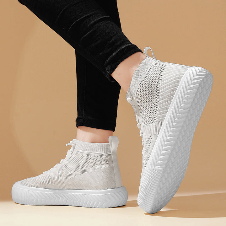 Tomaia traspirante: sneakers uomo high-top senza lacci. Ideali per sport e casual, con comfort ortopedico.