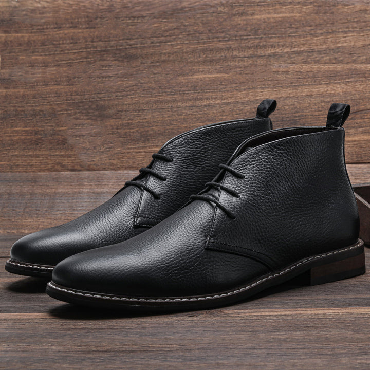 Scarpe Chukka da uomo in pelle, design classico, perfetti per look casual ed eleganti.