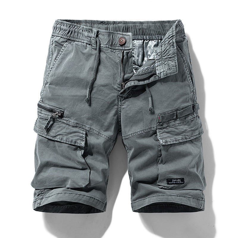 Pantaloncini estivi cargo da uomo, comodi e sportivi, con coulisse in vita e ampie tasche laterali.