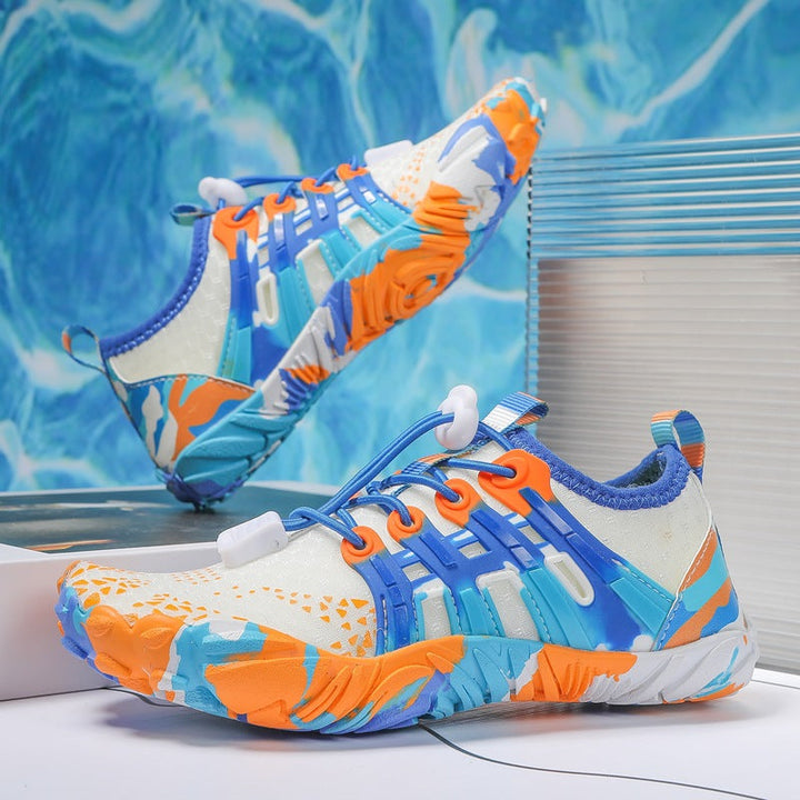 Scarpe da acqua uomo barefoot nere, ideali per spiaggia, nuoto e sport acquatici.