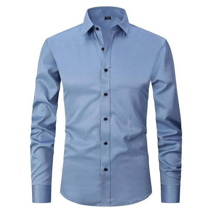 Polo uomo slim fit con maniche lunghe, che valorizza la silhouette maschile, per un look alla moda e confortevole.