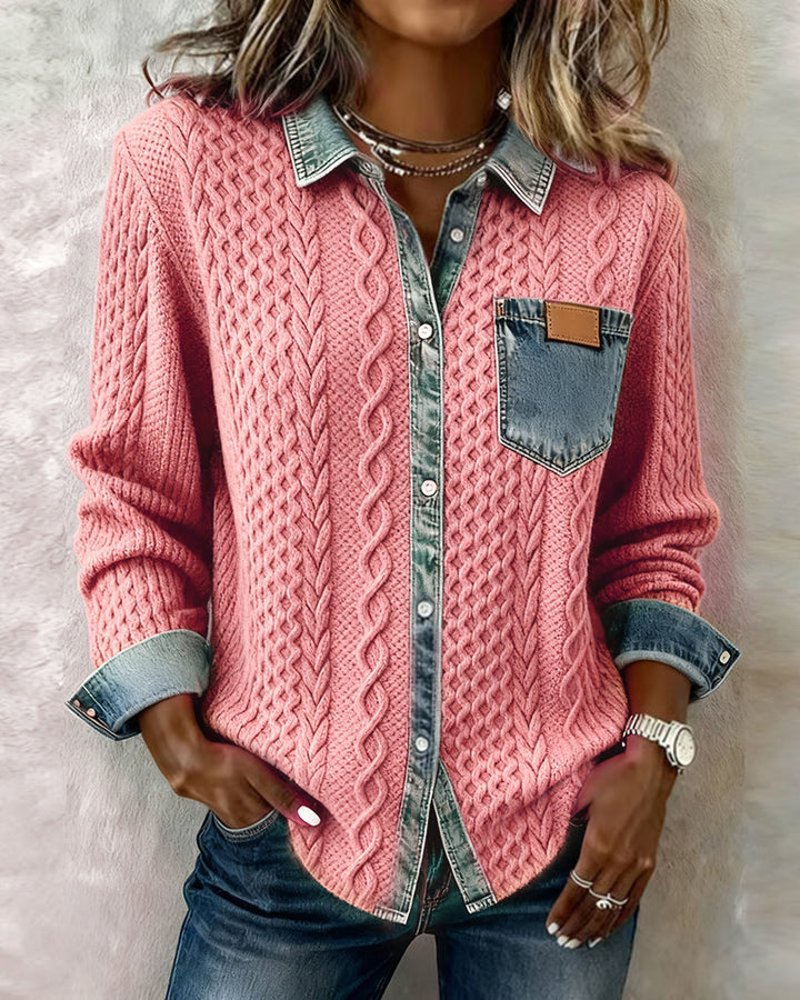 Top versatile donna a maniche lunghe, disponibile in rosa e kaki. Eleganza e comfort insuperabile.