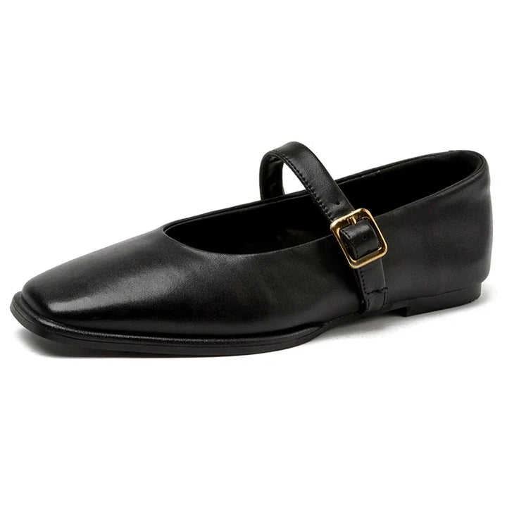 Ballerine donna nere Mary Jane versatili con cinturino, un tocco di eleganza per ogni outfit.