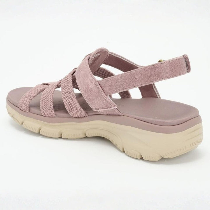 Sandali donna Abbraccio taupe, stile avvolgente e comfort, ideali per un look estivo chic e rilassato.