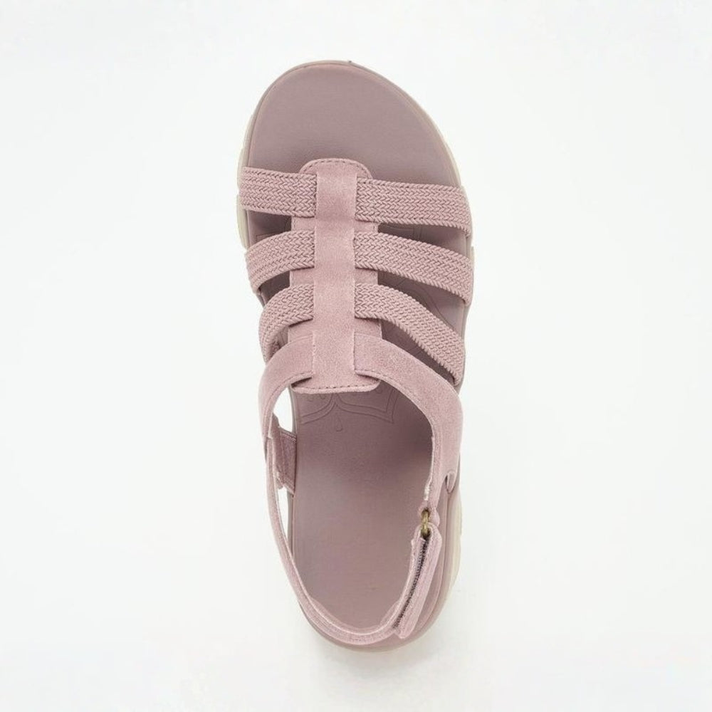 Sandali donna Abbraccio mauve, design avvolgente e alla moda, perfetti per l'eleganza estiva.
