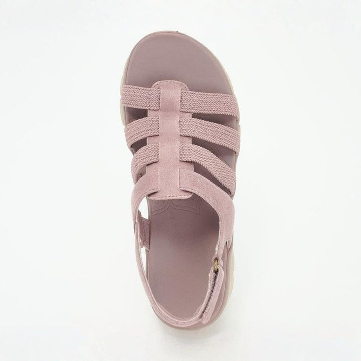 Sandali donna Abbraccio mauve, design avvolgente e alla moda, perfetti per l'eleganza estiva.