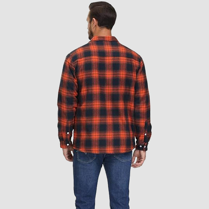 Moderna giacca camicia da uomo, casual autunnale con tasche, perfetta per la mezza stagione.