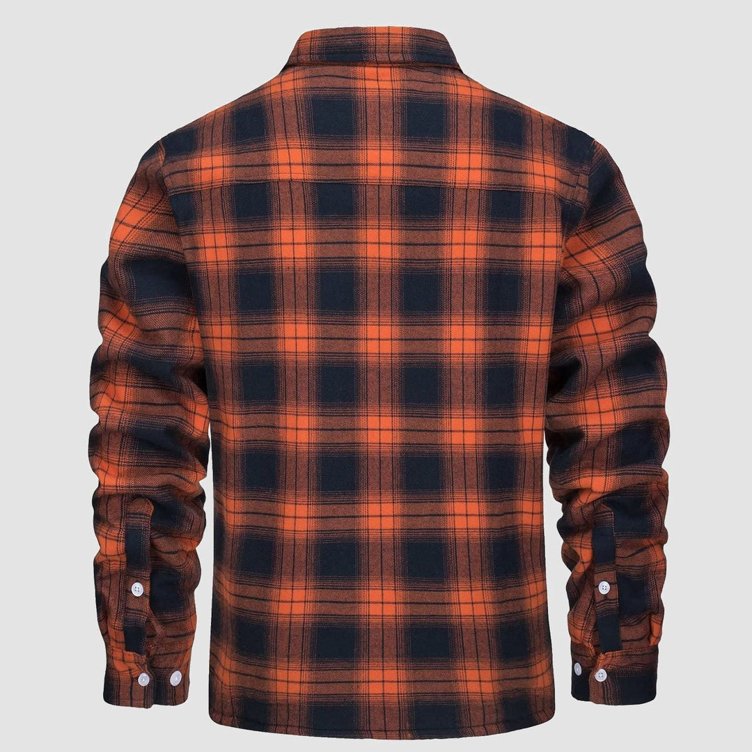 Morbida giacca camicia uomo, stile casual con tasche, ideale per il comfort nell'autunno.