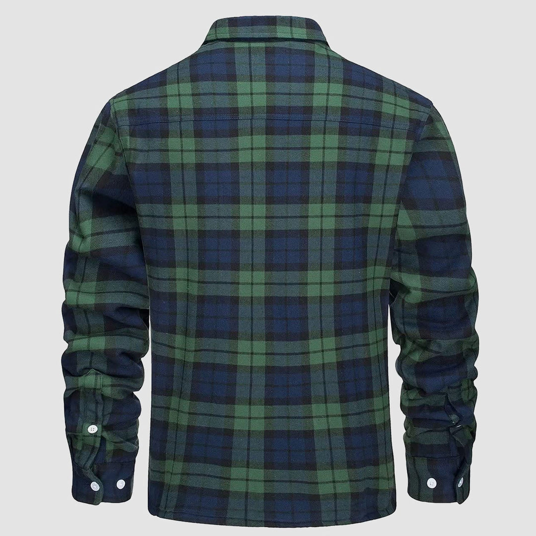 Giacca camicia uomo smart casual, con tasche, look autunnale elegante ma rilassato.