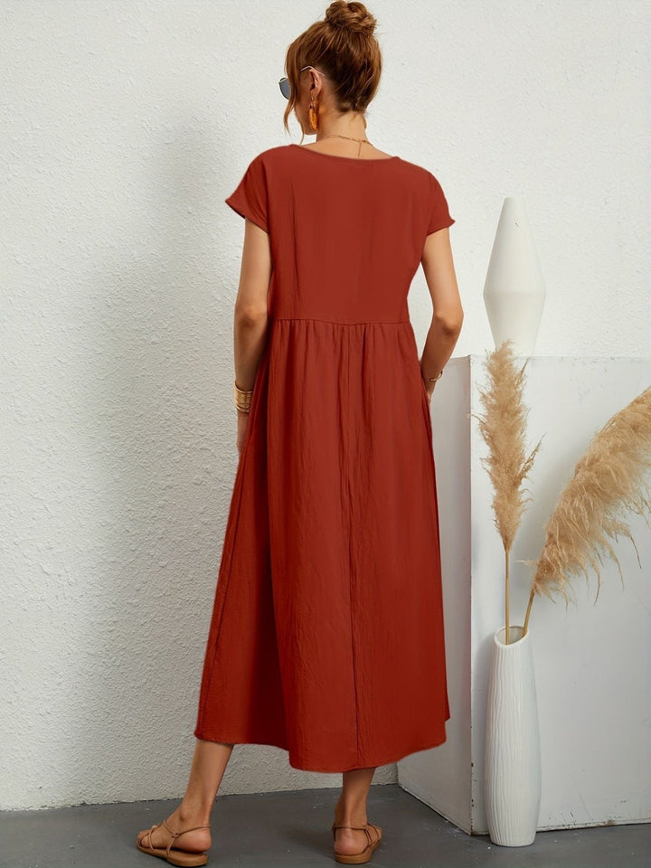 Abito midi casual elegante, un must-have per il guardaroba donna primavera estate.