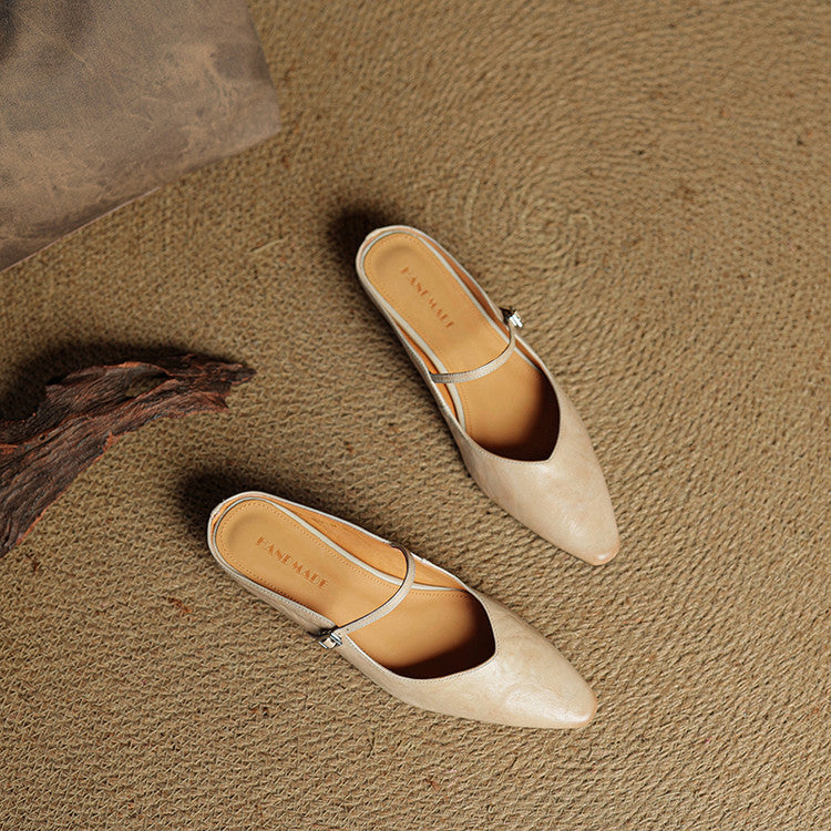 Sandali mules donna comodi a punta, scarpe eleganti versatili per la primavera estate e occasioni.