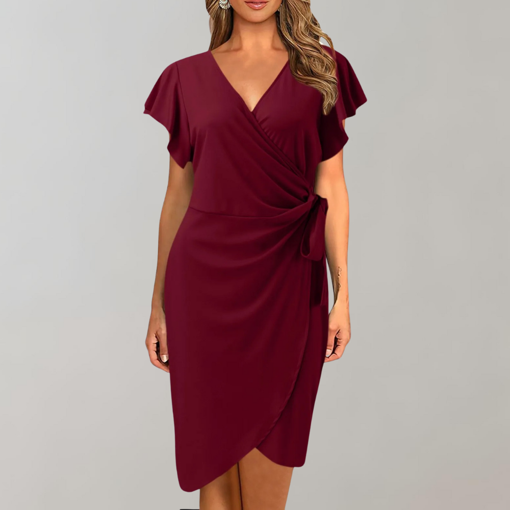 Vestito midi estivo da donna con taglio elegante e silhouette fluida, per un look comodo e senza tempo.