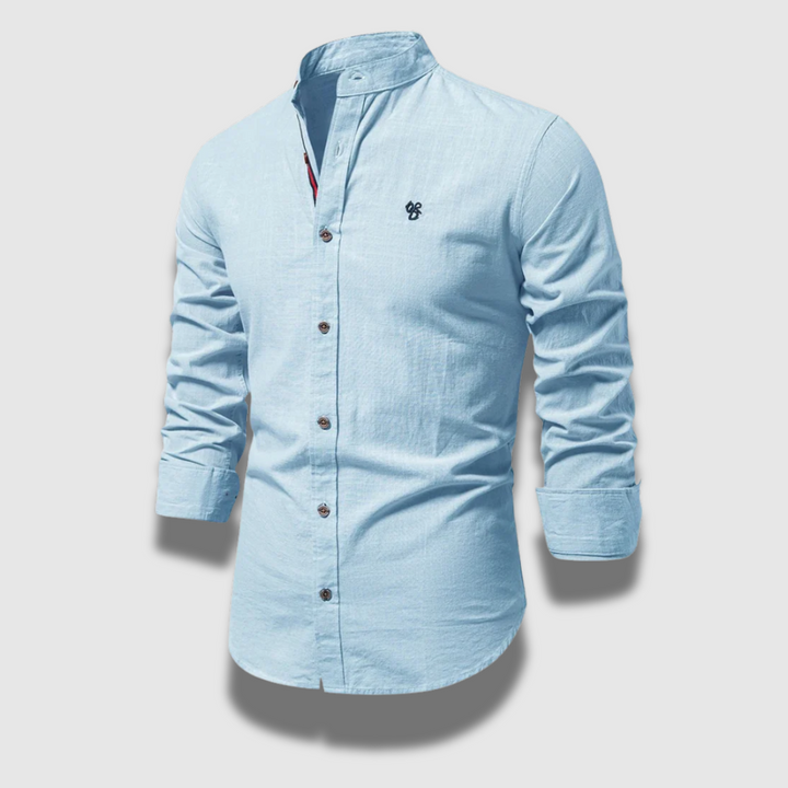 Camicia uomo raffinata a maniche lunghe, resistente e confortevole, per un abbigliamento maschile classico ed elegante.