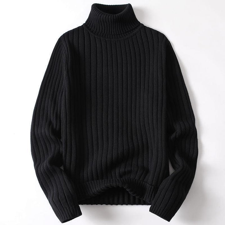 Maglione donna arancio intenso a collo alto, modellante e confortevole. Un capo chic per l'inverno.