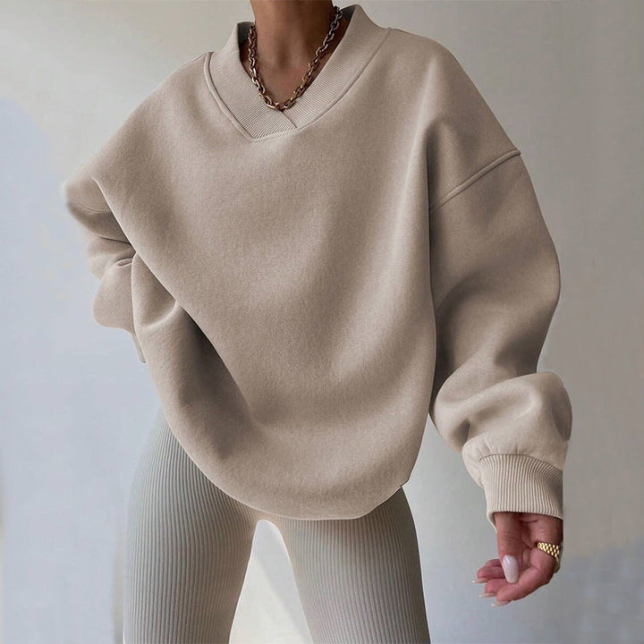 Maglia donna confortevole a maniche lunghe e scollo tondo. Ideale per l'autunno inverno.