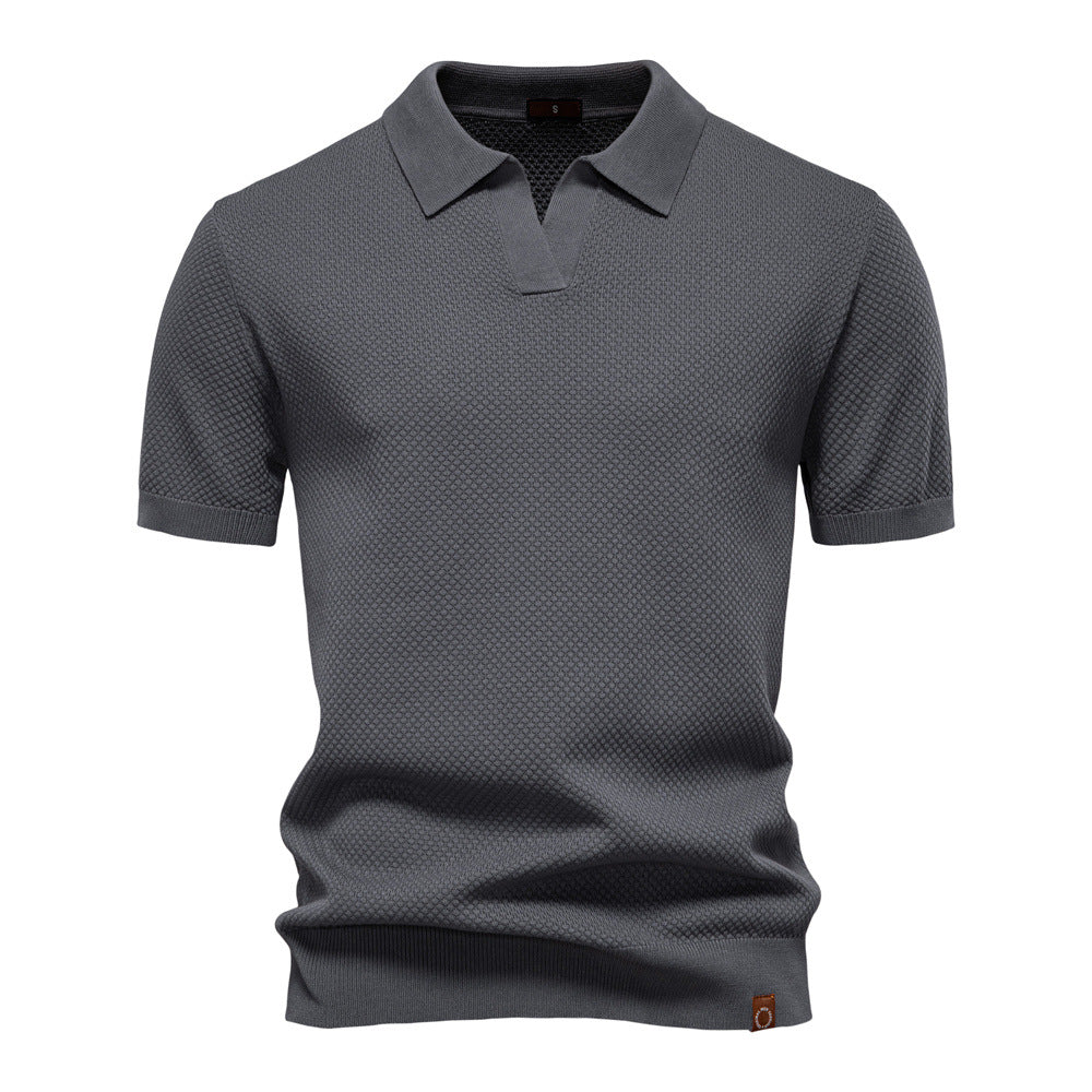 Polo uomo manica corta, ideale abbigliamento estivo. Comfort moderno e stile casual-elegante.
