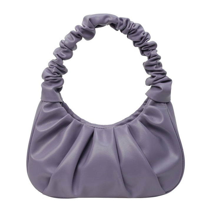 Borsa a spalla donna pieghettata elegante, un accessorio spazioso e di tendenza per outfit chic.