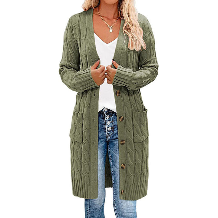 Morbido cardigan donna a maniche lunghe, con pratiche tasche per uno stile casual ed elegante.