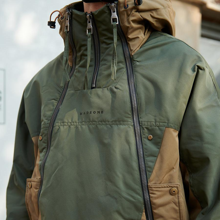Capospalla invernale uomo caldo e funzionale, con doppia zip, perfetto per il comfort e lo stile urbano.