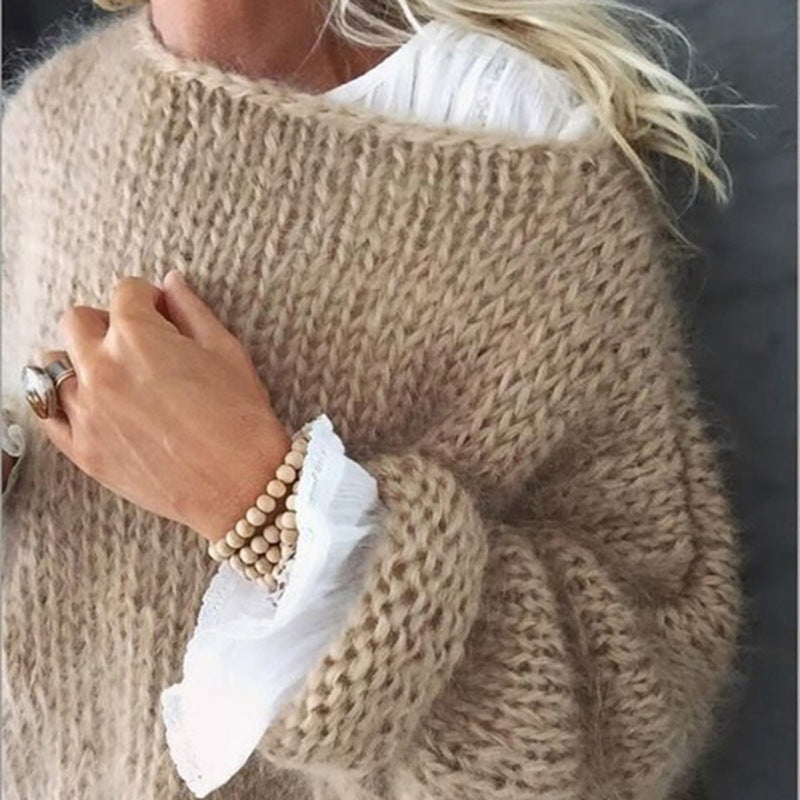 Pullover oversize donna morbido e comodo, ideale per look casual chic o elegante, perfetto per autunno inverno.