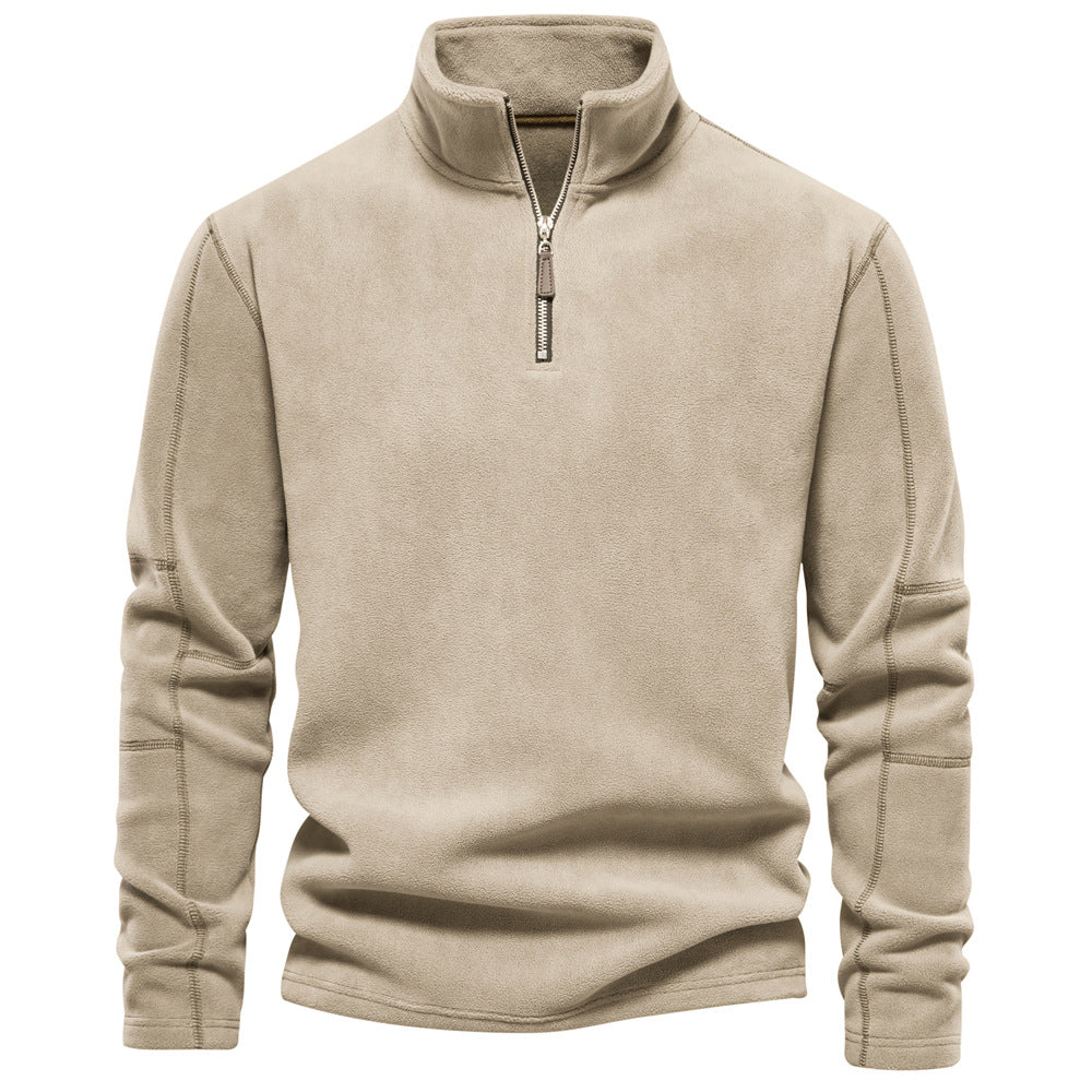 Comodo pullover invernale da uomo in pile, stile casual per il massimo comfort quotidiano.