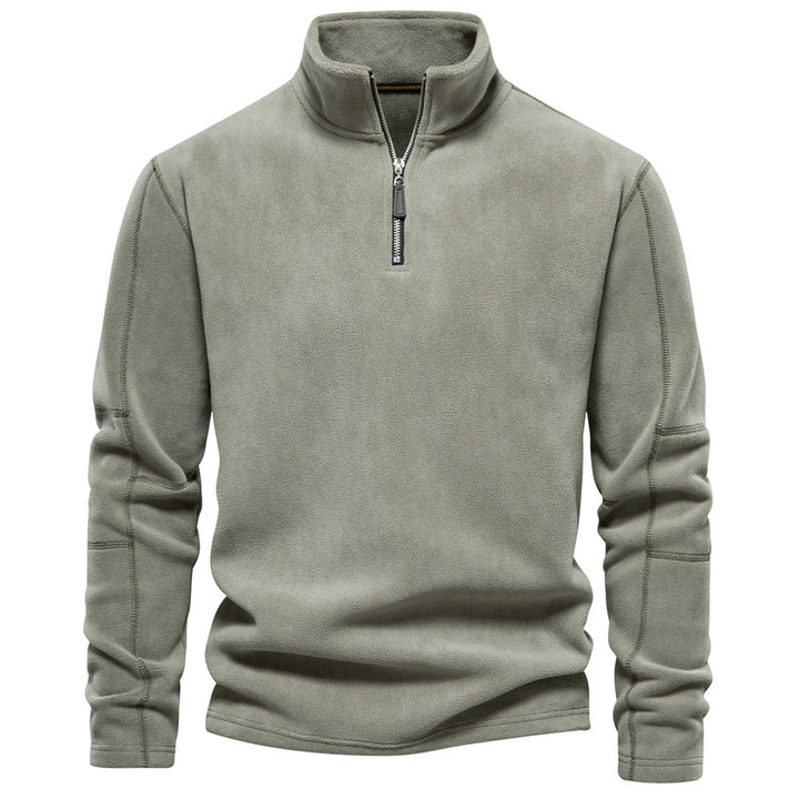 Pullover da uomo in pile per comfort invernale, ideale per abbigliamento casual e caldo.