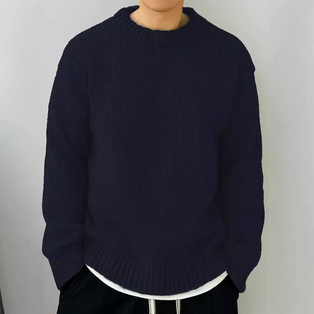 Morbido maglione uomo autunnale con vestibilità perfetta, pullover girocollo per comfort e stile quotidiano.