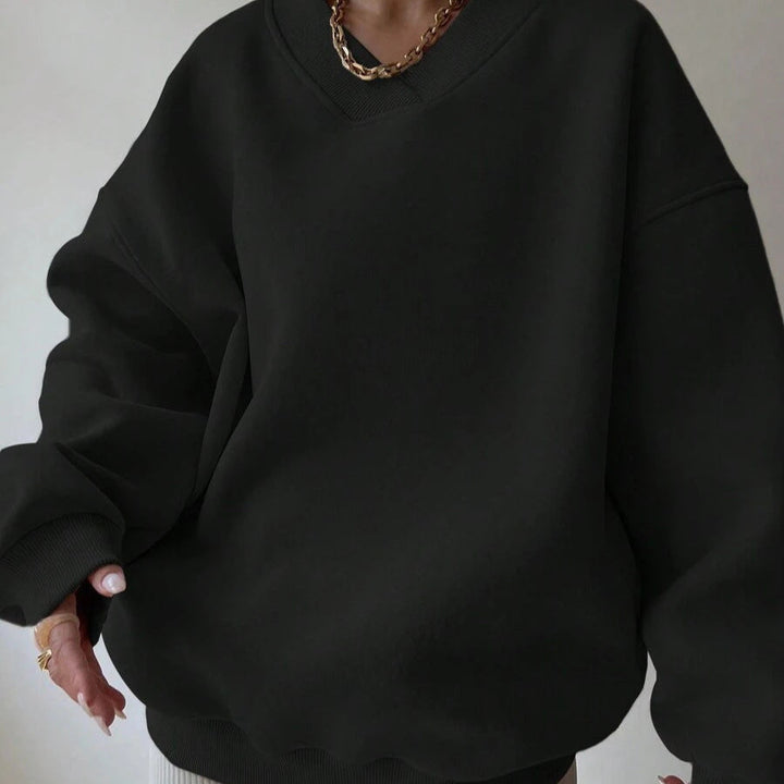 Maglione donna autunno inverno, scollo tondo, maniche lunghe. Caldo e confortevole.