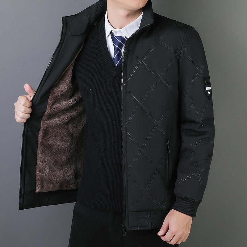 Giacca trapuntata da uomo con cerniera, design moderno e confortevole. Perfetta per uno stile maschile casual.