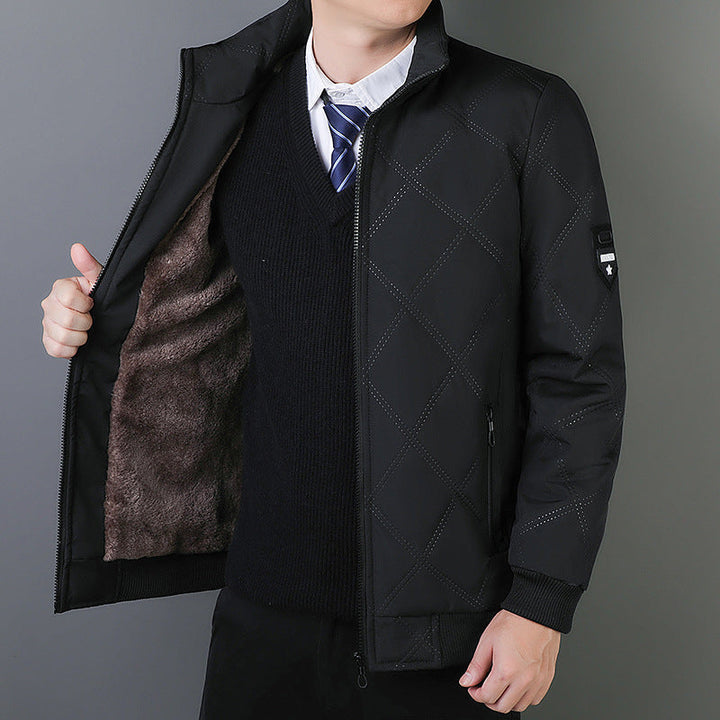 Giacca trapuntata da uomo con cerniera, design moderno e confortevole. Perfetta per uno stile maschile casual.