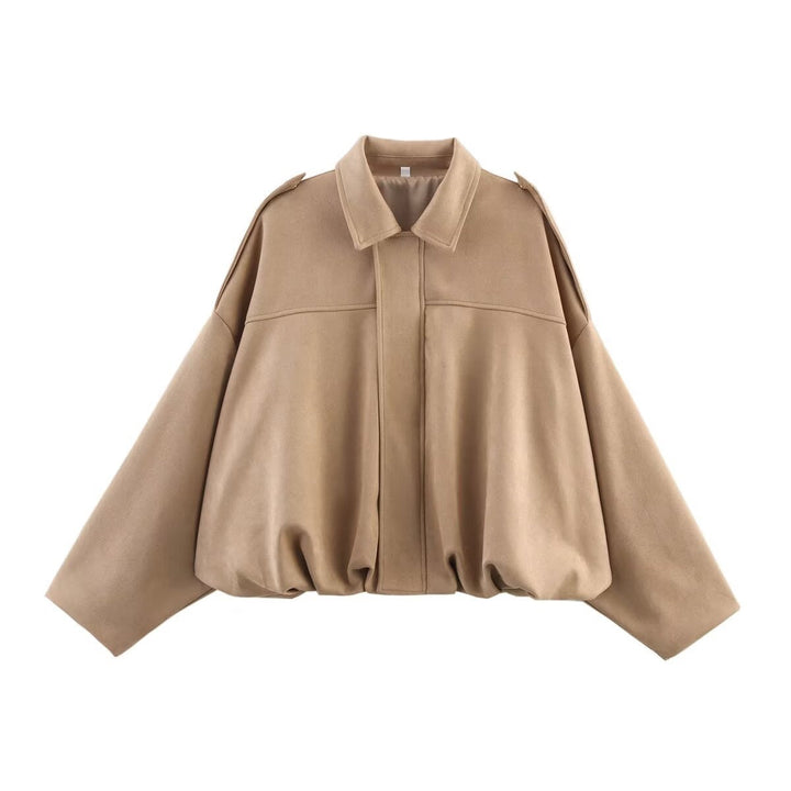 Giacca bomber oversize donna, casual chic, versatile per mezza stagione e moda urbana.