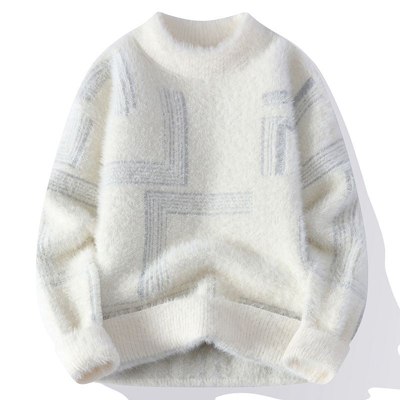 Maglione uomo invernale girocollo, caldo e comodo pullover. Stile casual ed elegante per l'inverno.
