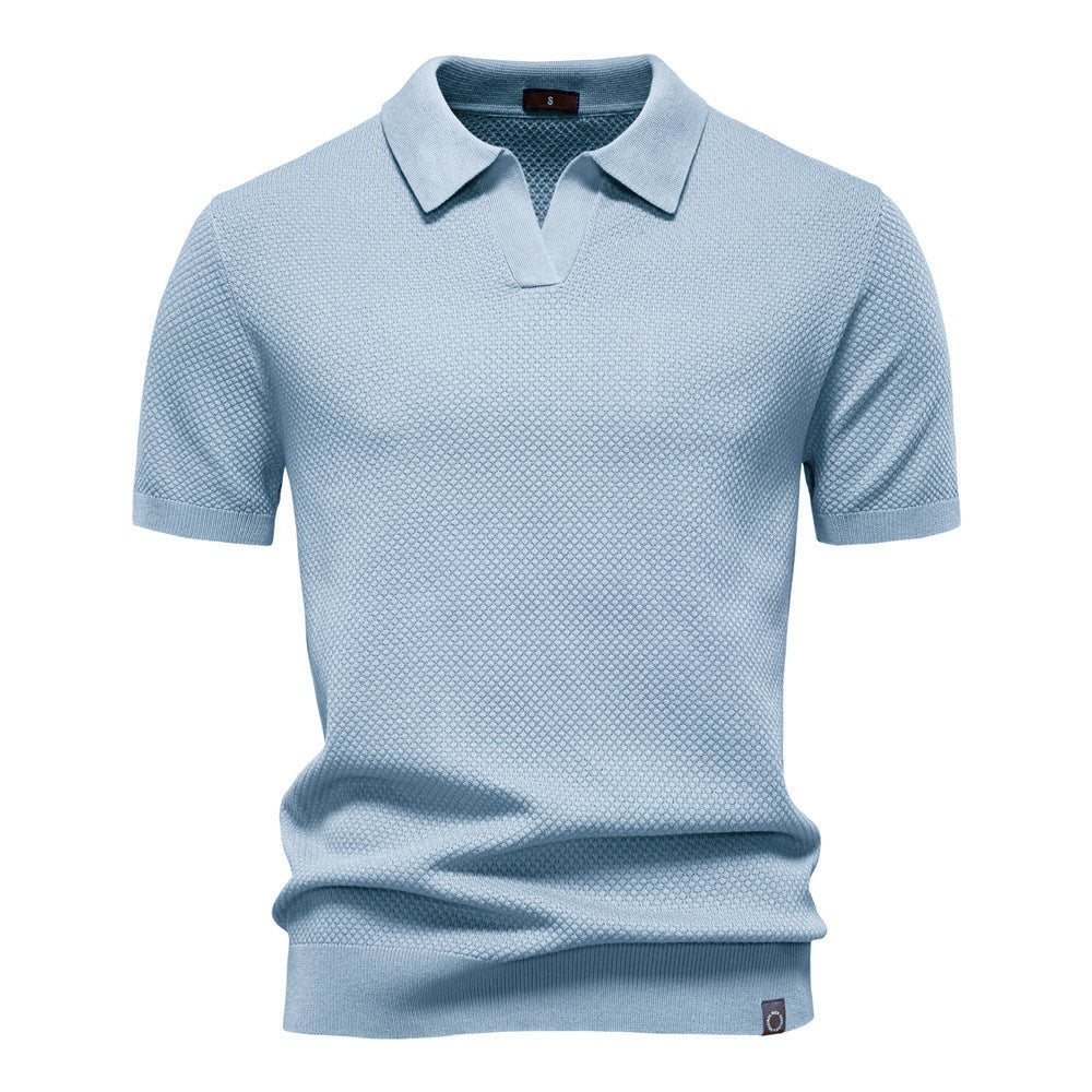 Polo manica corta da uomo, perfetta per un'eleganza quotidiana e un comfort versatile in estate.