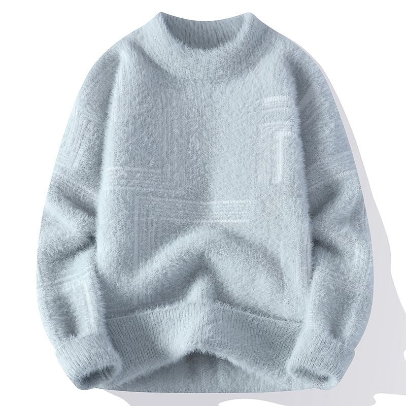 Maglione uomo invernale a girocollo, caldo e comodo per affrontare il freddo con stile. Perfetto per casual o elegante.