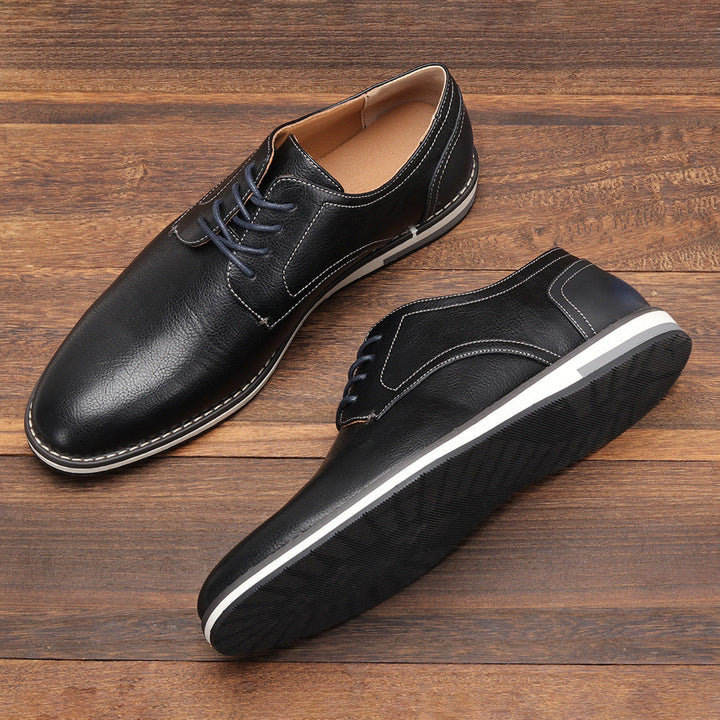 Scarpe stringate uomo, punta liscia, comfort, eleganti, formali, business, moda maschile.