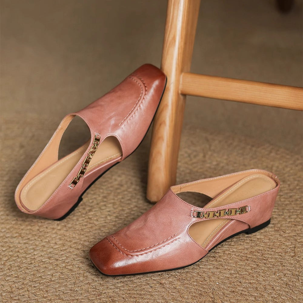 Mules da donna con retro aperto, scarpe casual e alla moda per l'estate.