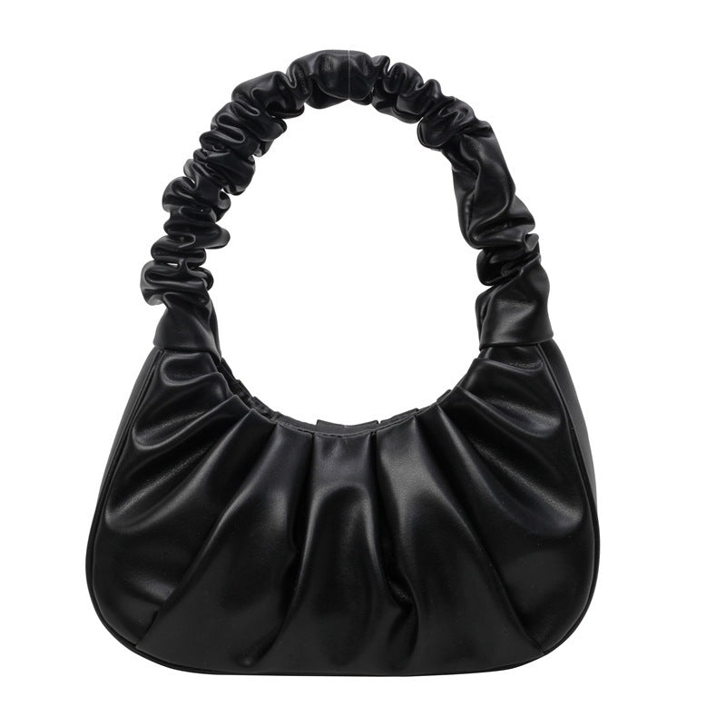 Borsa a spalla donna pieghettata, accessorio moda versatile ed elegante. Perfetta per ogni outfit.