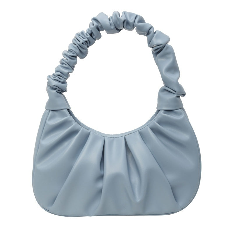 Borsa a spalla donna con trama pieghettata, design elegante e capiente. Un must per la moda.