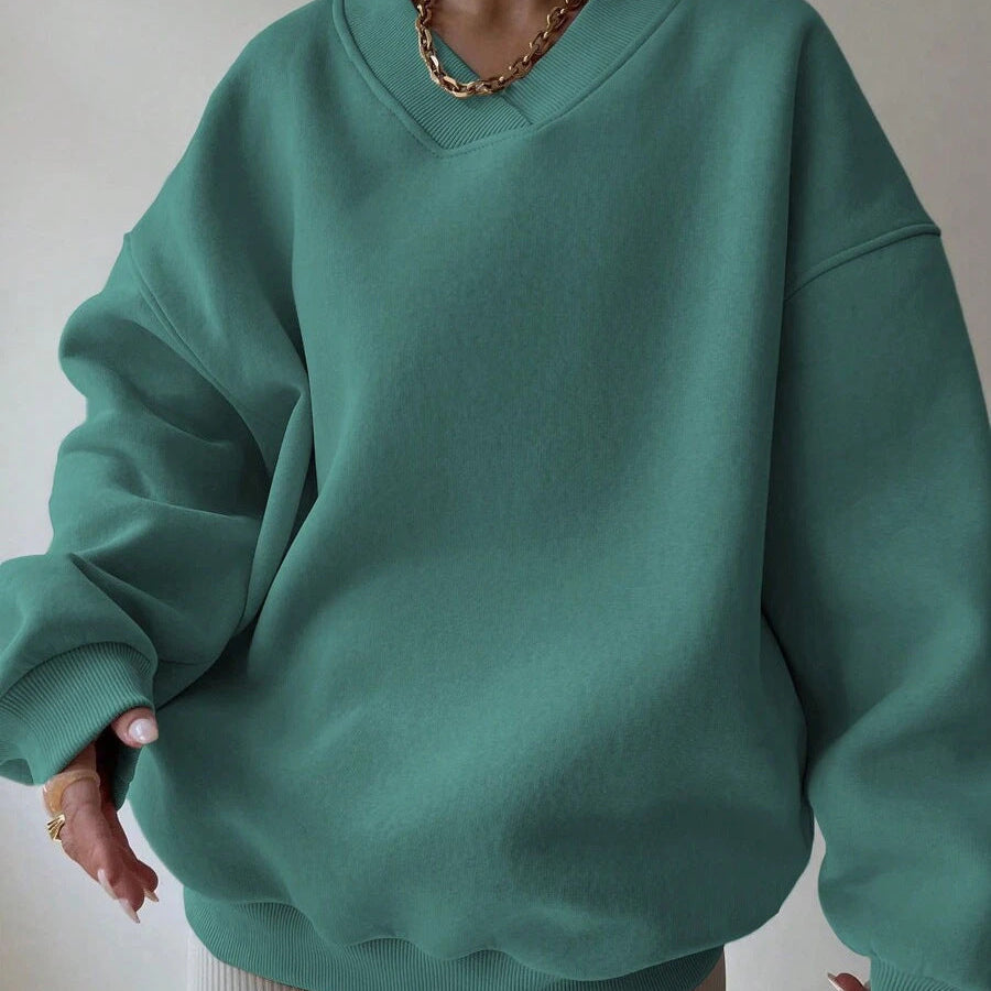 Maglia donna a maniche lunghe e scollo tondo. Il comfort incontra lo stile, casual o chic.