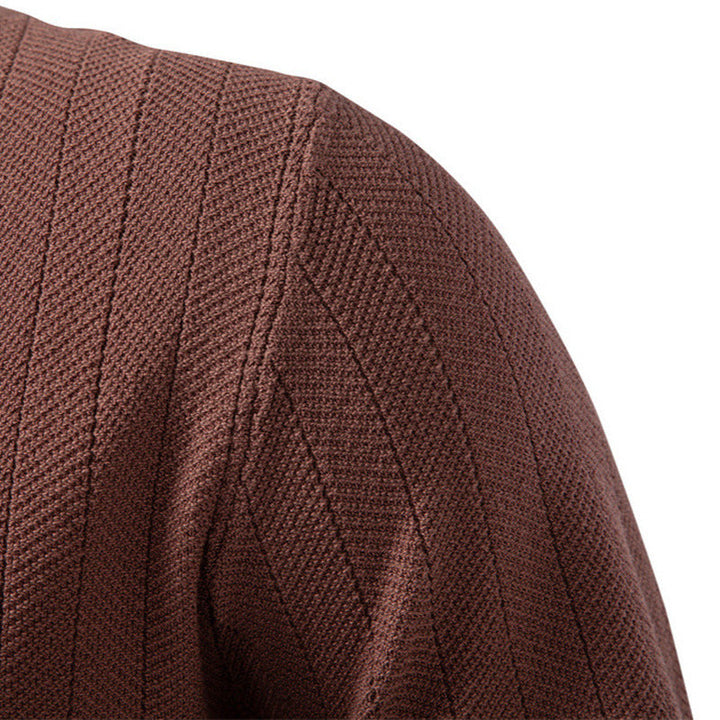 Cardigan da uomo a maniche corte, con bottoni e risvolto, per un abbigliamento versatile primavera/autunno.