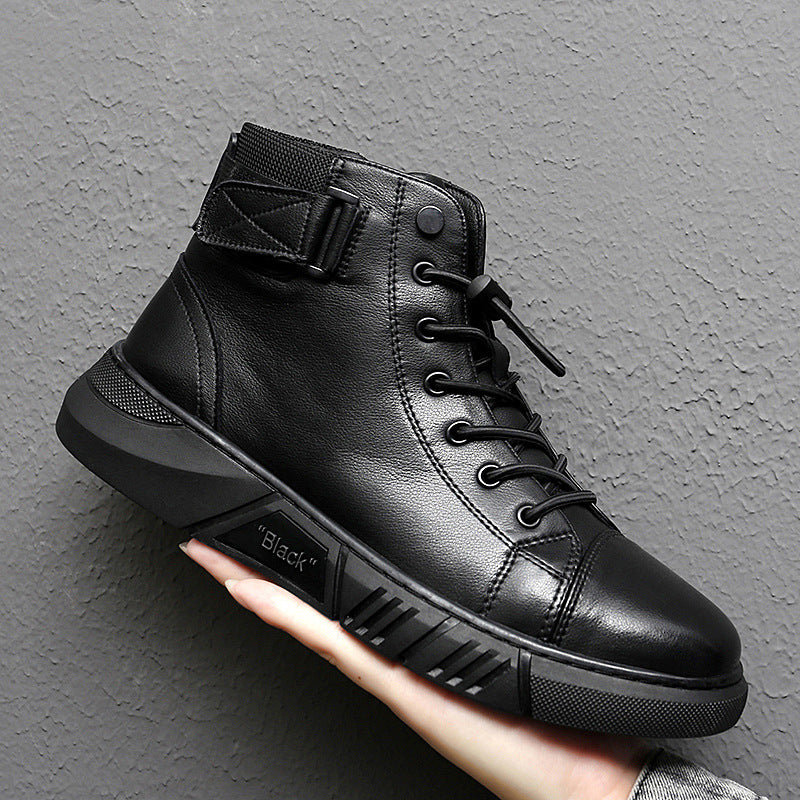 Scarpe uomo casual nere, stivali comodi con suola morbida. Perfetti per il quotidiano, moda autunno/inverno.