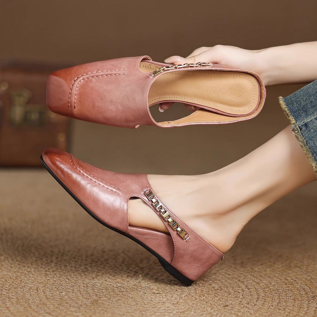 Mocassini mules donna casual, plantare imbottito per comfort quotidiano.