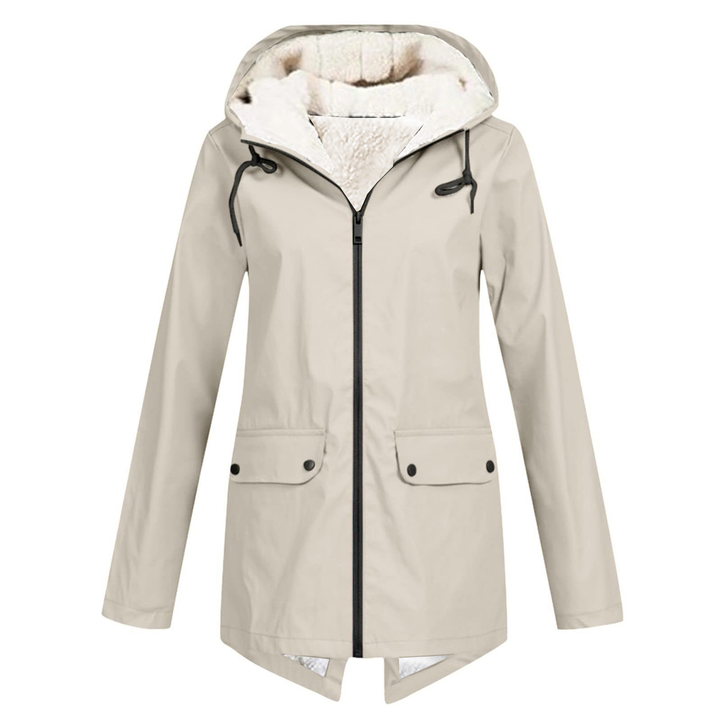 Parka da donna lungo con cappuccio, giacca invernale calda in pile, protezione e stile contro il freddo.