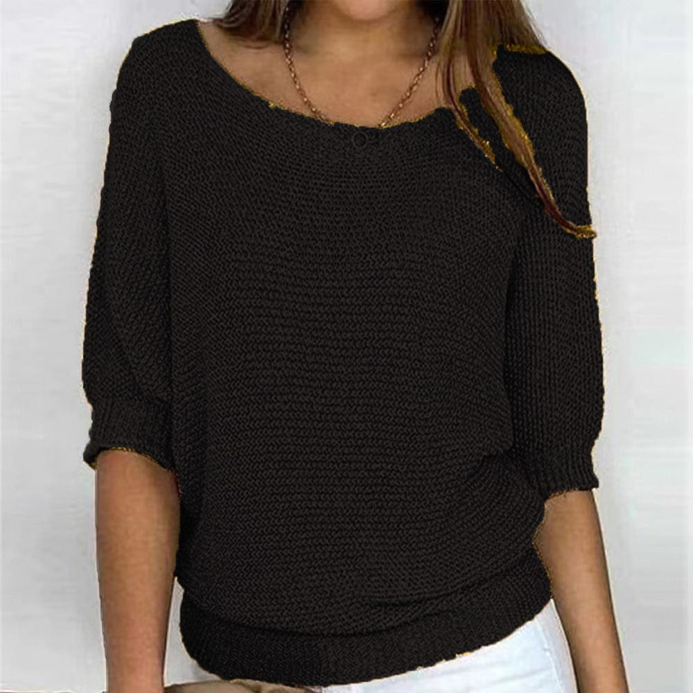 Maglione donna rosa, scollo a barca elegante. Ideale come pullover casual e confortevole.
