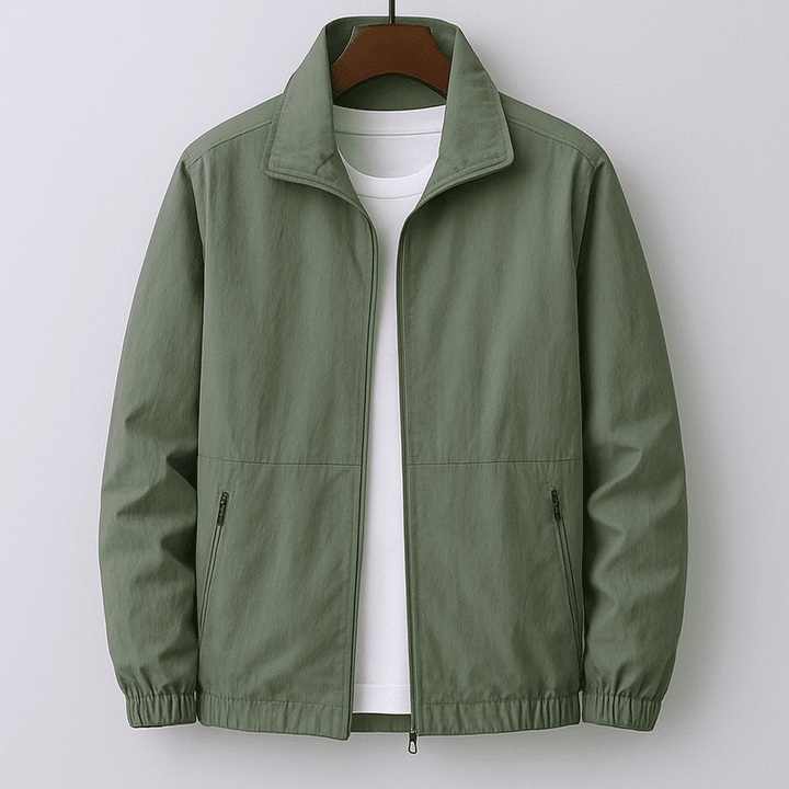 Giacca leggera uomo estiva traspirante con zip. Perfetta per il comfort e lo stile nella moda maschile.