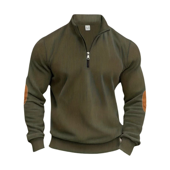 Maglione uomo invernale autunnale, pullover elegante a maniche lunghe con polsini a coste per un look maschile alla moda.