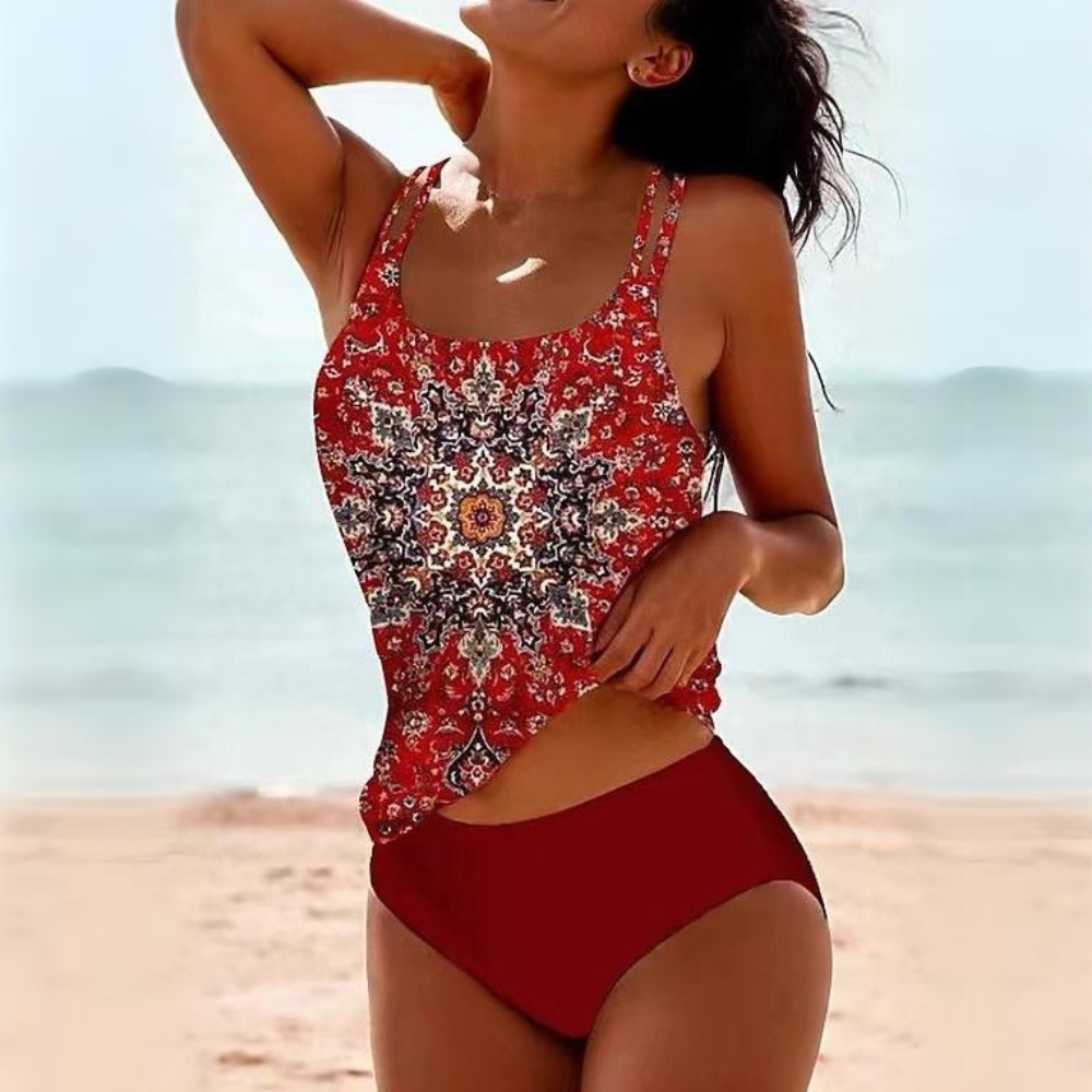 Tessuto resistente e confortevole del costume intero donna, ideale per nuoto, spiaggia e piscina in estate.