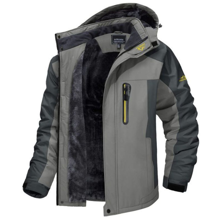 Versatile giacca uomo impermeabile softshell per l'inverno, calda, adatta per l'outdoor e il tempo libero.